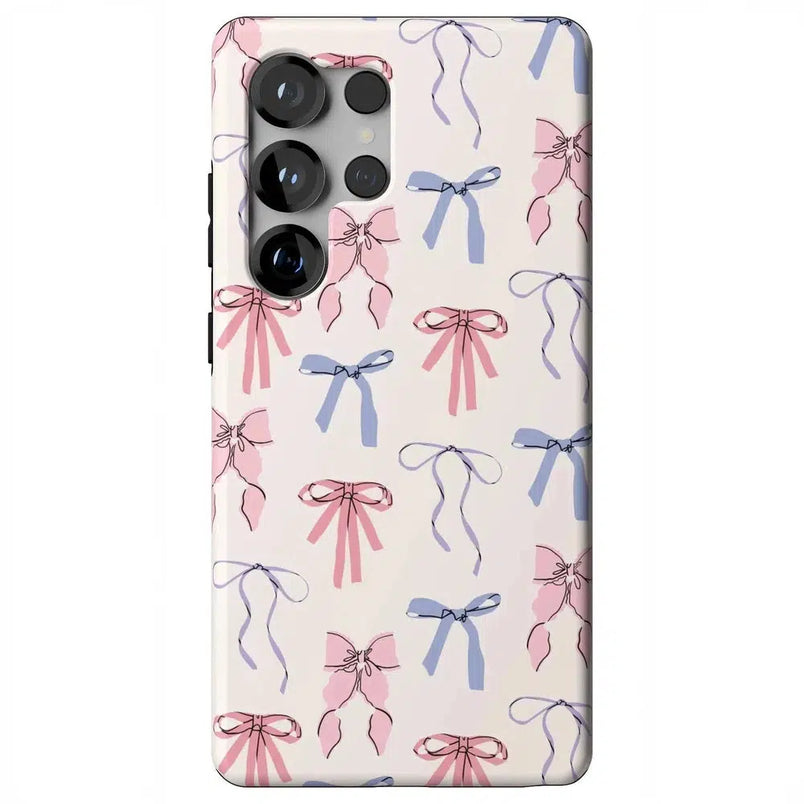 Coquette Girlie | Pastel Bows Case Phone Case Casetry Essential + MagSafe® Galaxy S25 Ultra 