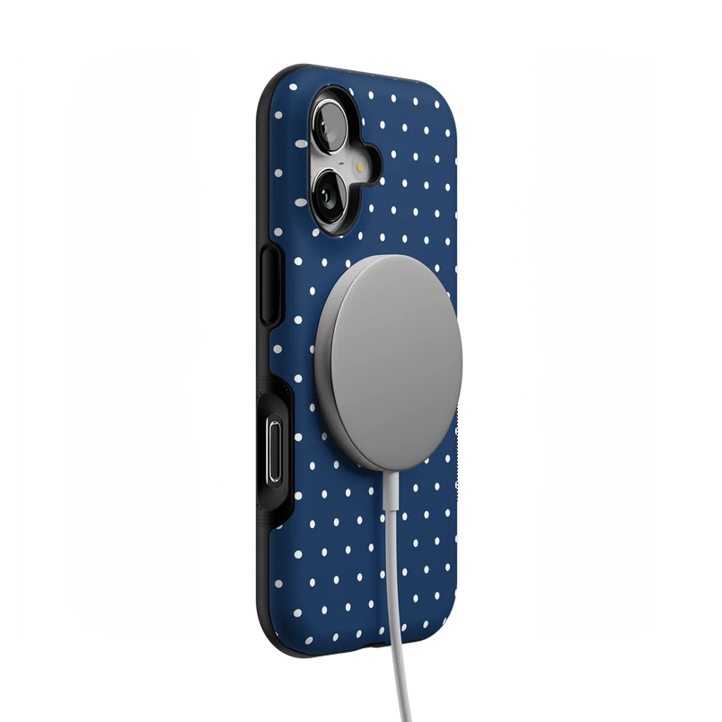 On the Dot | Navy Polka Dot Case