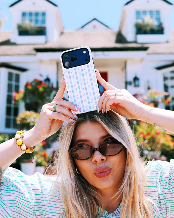 Cottage Stripe | Blue Floral Case