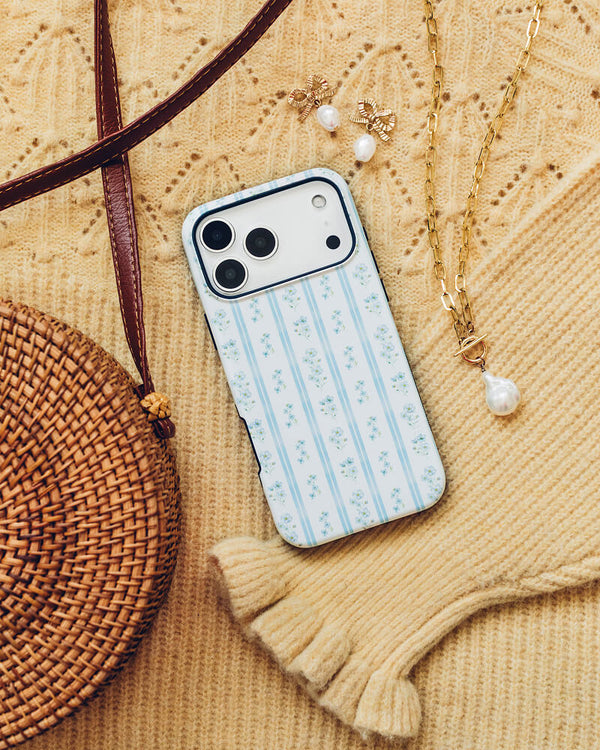 Cottage Stripe | Blue Floral Case