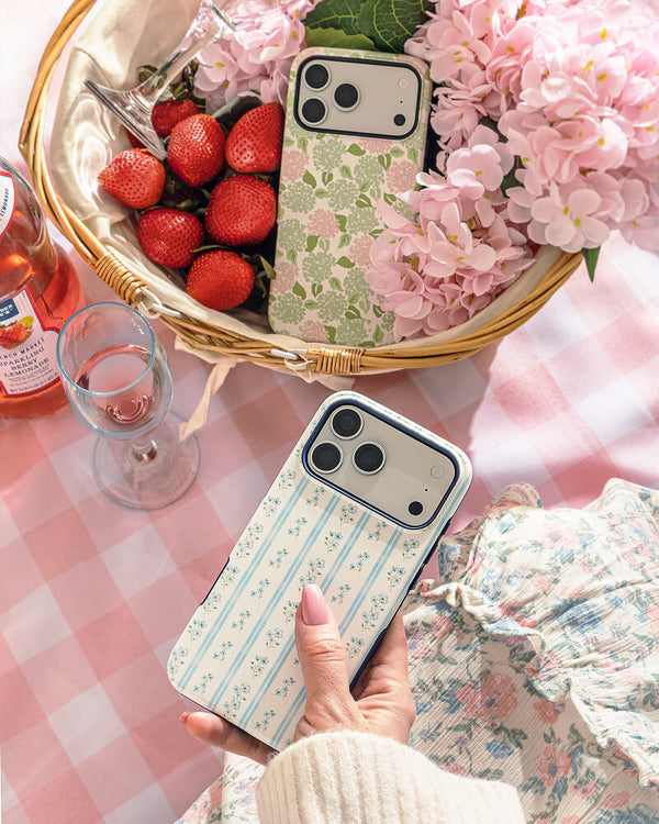 Cottage Stripe | Blue Floral Case