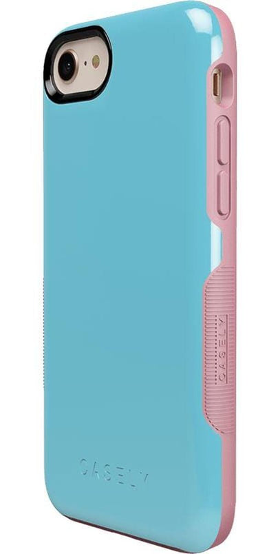 Cotton Candy Electric Blue on Pink | Ultra-Protective Bold Case iPhone Case get.casely 