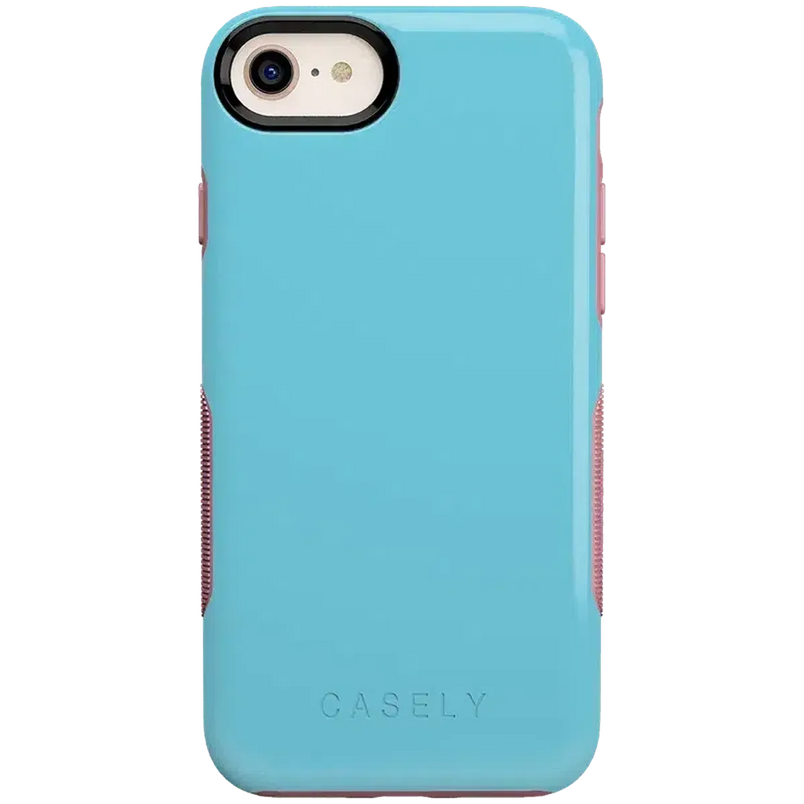Cotton Candy Electric Blue on Pink | Ultra-Protective Bold Case iPhone Case get.casely 