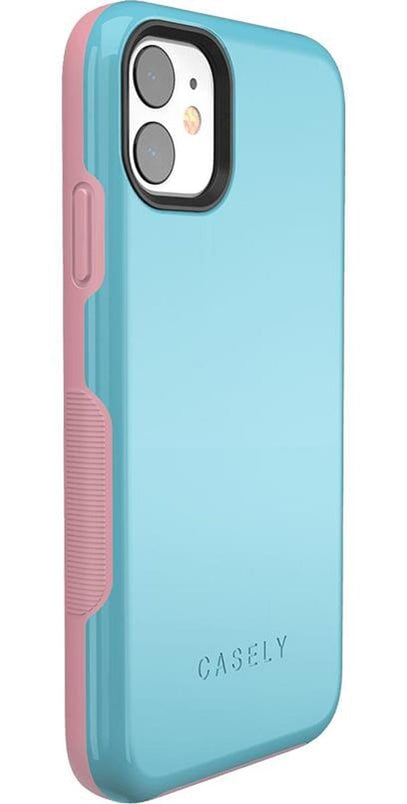 Cotton Candy Electric Blue on Pink | Ultra-Protective Bold Case iPhone Case get.casely 