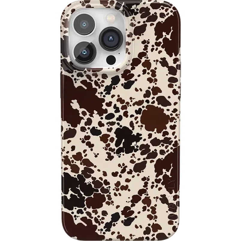 Cowgirl Envy | Cow Print Case iPhone Case get.casely Classic + MagSafe® iPhone 14 Pro Max