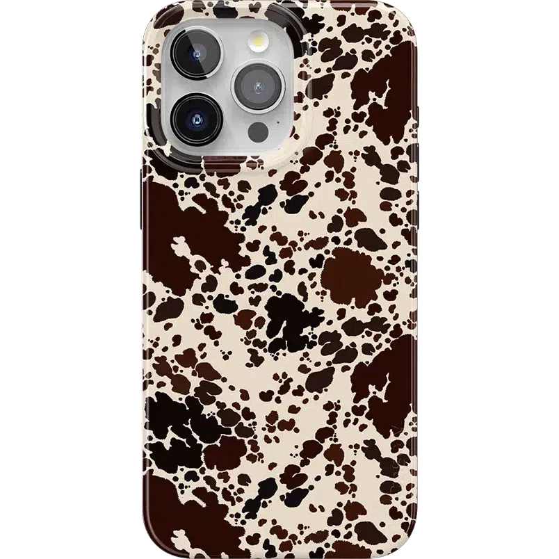 Cowgirl Envy | Cow Print Case iPhone Case get.casely Classic + MagSafe® iPhone 15 Pro Max