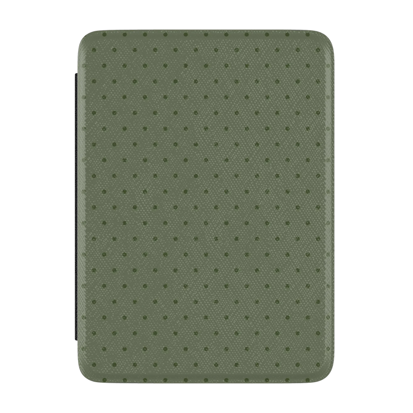 On the Dot | Olive Green Polka Dot Kindle Case