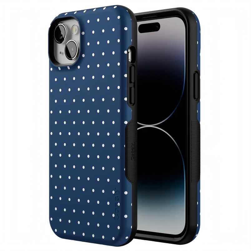 On the Dot | Navy Polka Dot Case