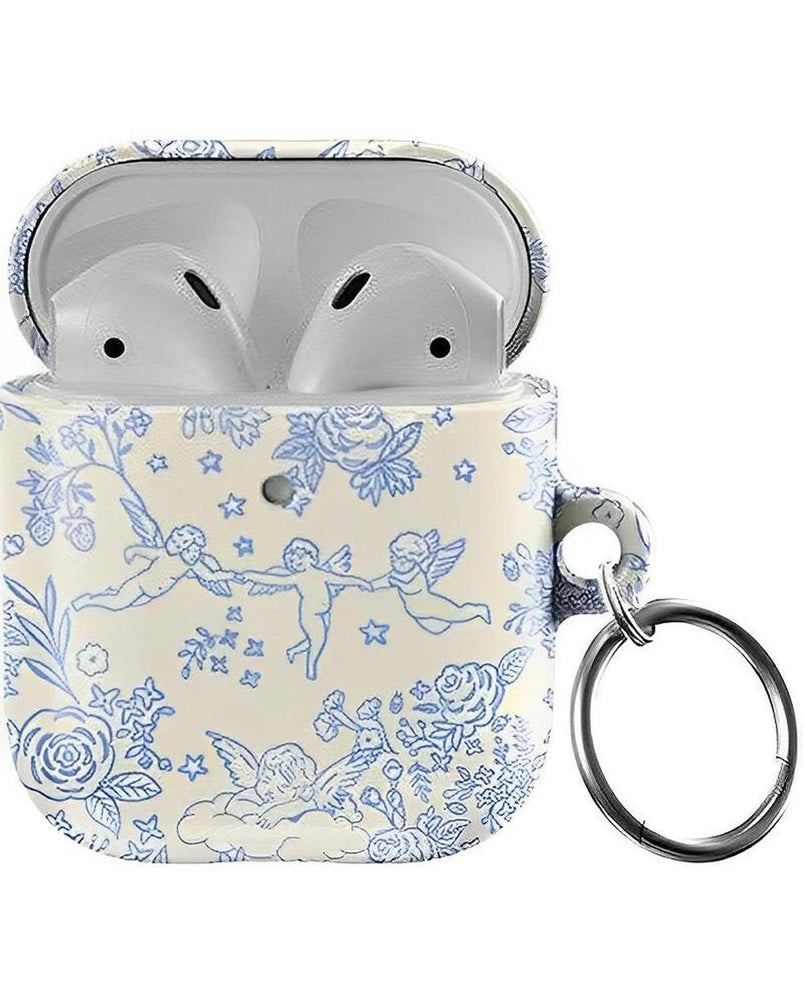 Cupid's Canvas | Periwinkle Floral AirPods Case AirPods Case Casetry AirPods Case 
