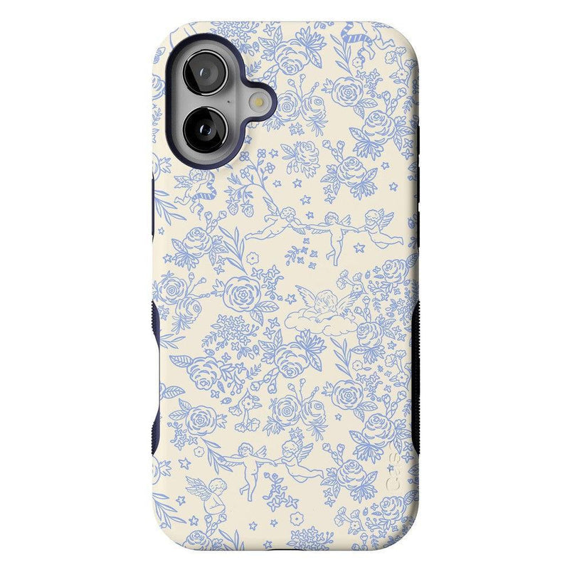 Cupid's Canvas | Periwinkle Floral Case Phone Case Casetry Bold + MagSafe® iPhone 16 Plus