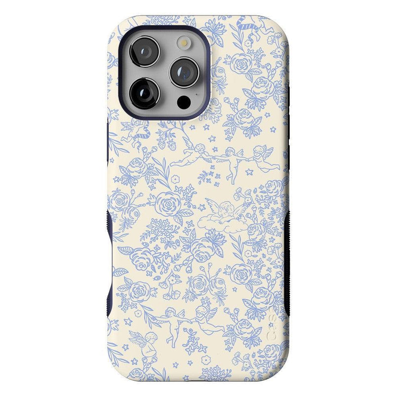 Cupid's Canvas | Periwinkle Floral Case Phone Case Casetry Bold + MagSafe® iPhone 16 Pro
