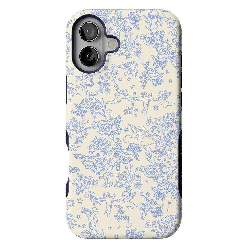 Cupid's Canvas | Periwinkle Floral Case Phone Case Casetry Bold + MagSafe® iPhone 16