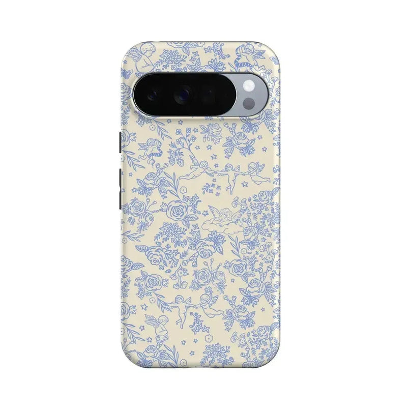 Cupid's Canvas | Periwinkle Floral Case Phone Case Casetry Essential + MagSafe® Google Pixel 10 Pro XL 