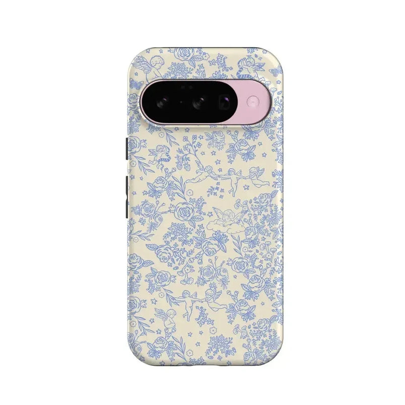 Cupid's Canvas | Periwinkle Floral Case Phone Case Casetry Essential + MagSafe® Google Pixel 10 