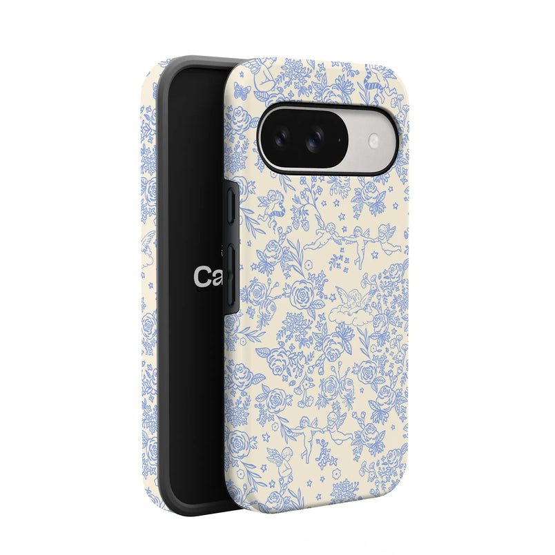 Cupid's Canvas | Periwinkle Floral Case Phone Case get.casely 