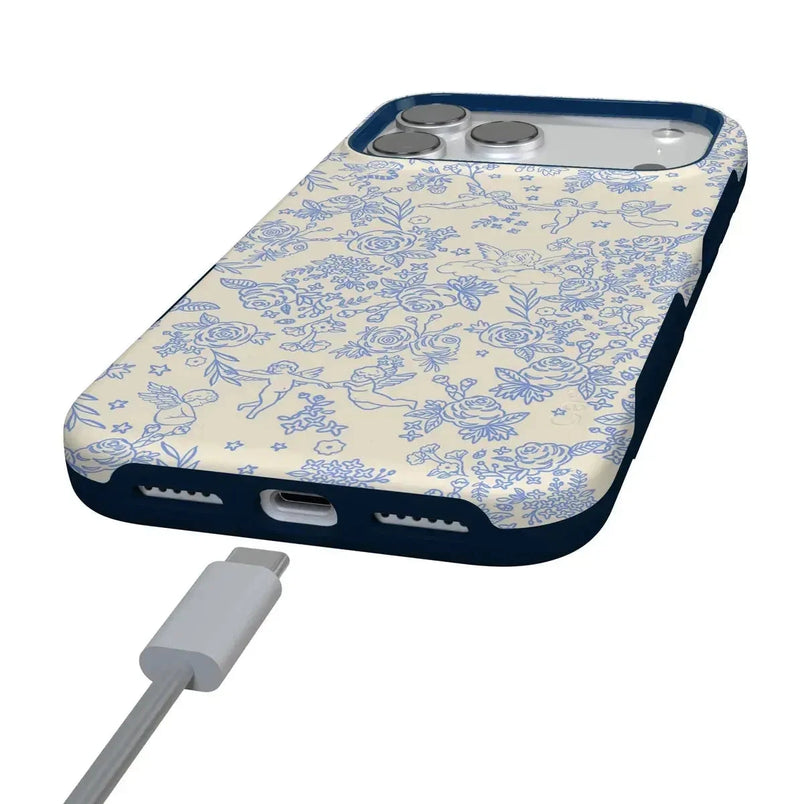 Cupid's Canvas | Periwinkle Floral Case Phone Case Casetry 