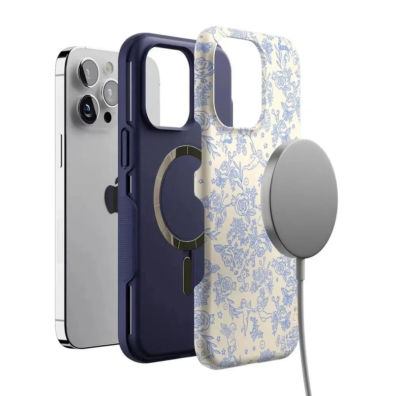 Cupid's Canvas | Periwinkle Floral Case Phone Case Casetry 