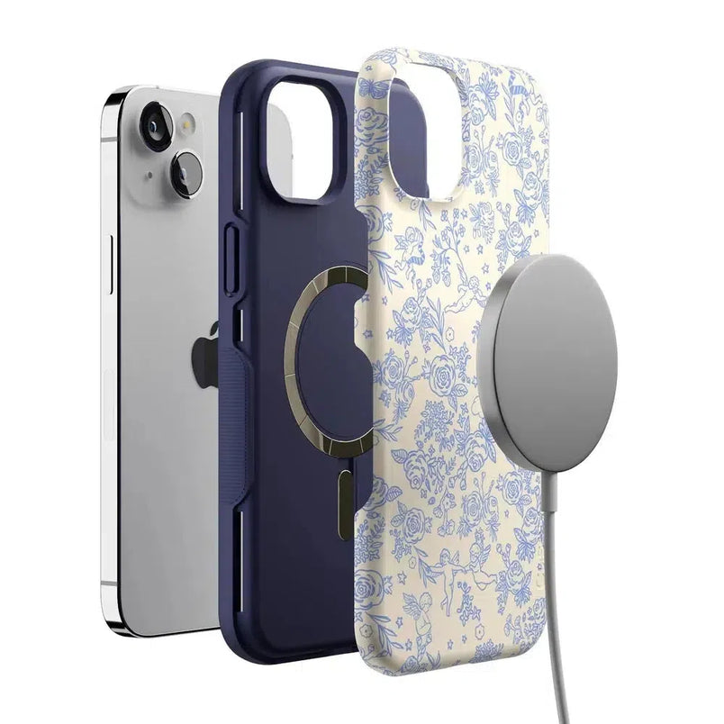 Cupid's Canvas | Periwinkle Floral Case Phone Case Casetry 