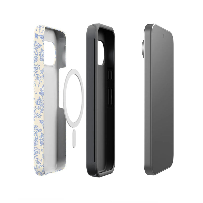 Cupid's Canvas | Periwinkle Floral Case Phone Case get.casely 