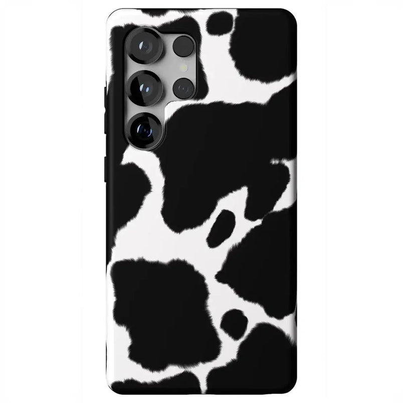 Current MOOd | Cow Print Samsung Case Samsung Case Casetry Essential + MagSafe® Galaxy S25 Ultra 