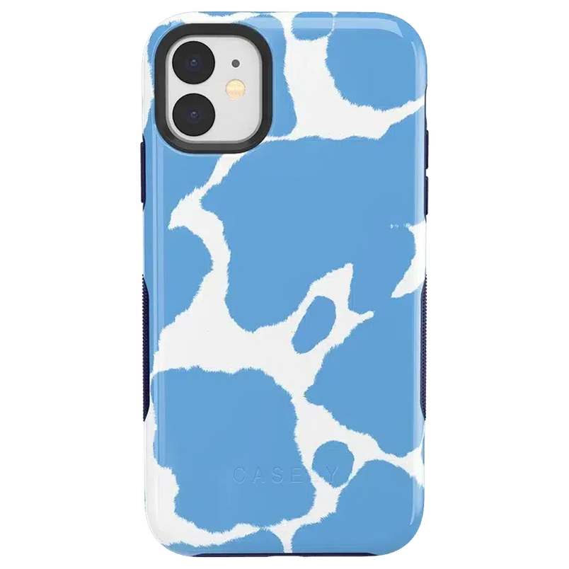 Current MOOd | Light Blue Cow Print Case iPhone Case get.casely Bold iPhone 11