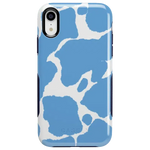 Current MOOd | Light Blue Cow Print Case iPhone Case get.casely Bold iPhone XR 
