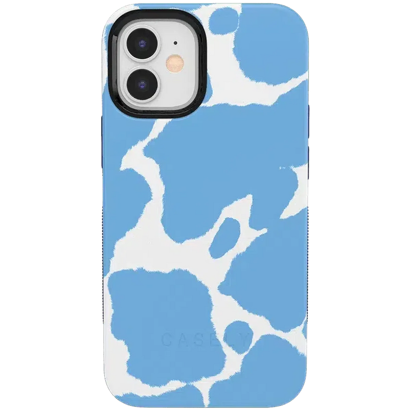Current MOOd | Light Blue Cow Print Case iPhone Case get.casely Bold + MagSafe® iPhone 12