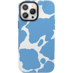 Current MOOd | Light Blue Cow Print Case iPhone Case get.casely Bold + MagSafe® iPhone 13 Pro Max