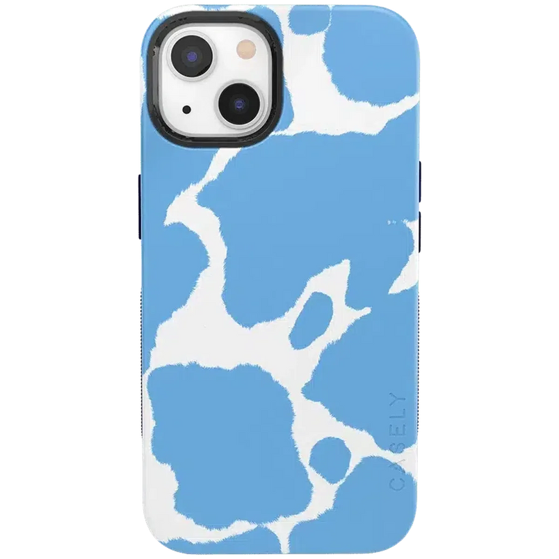 Current MOOd | Light Blue Cow Print Case iPhone Case get.casely Bold + MagSafe® iPhone 13