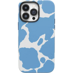 Current MOOd | Light Blue Cow Print Case iPhone Case get.casely Bold + MagSafe® iPhone 14 Pro Max