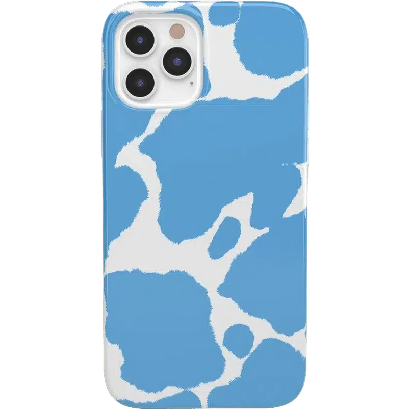 Current MOOd | Light Blue Cow Print Case iPhone Case get.casely Classic iPhone 12 Pro Max