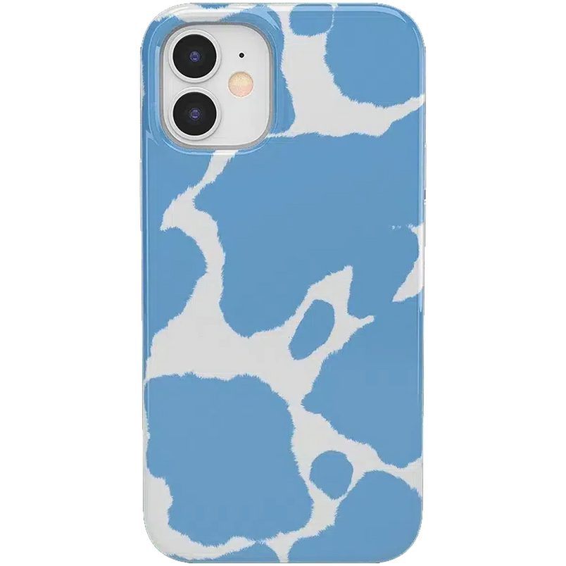 Current MOOd | Light Blue Cow Print Case iPhone Case get.casely Classic iPhone 12