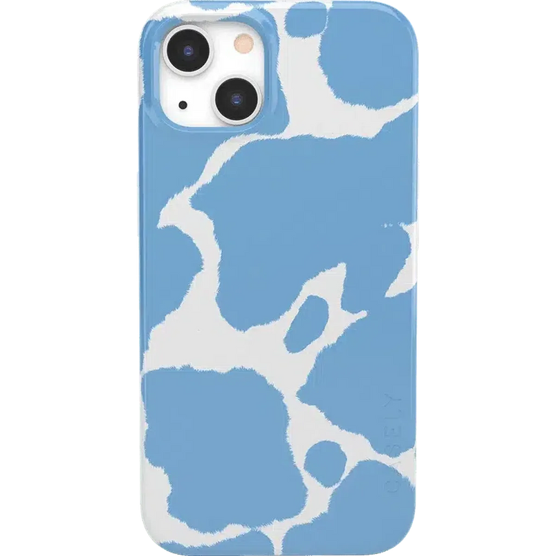 Current MOOd | Light Blue Cow Print Case iPhone Case get.casely Classic iPhone 13 Mini