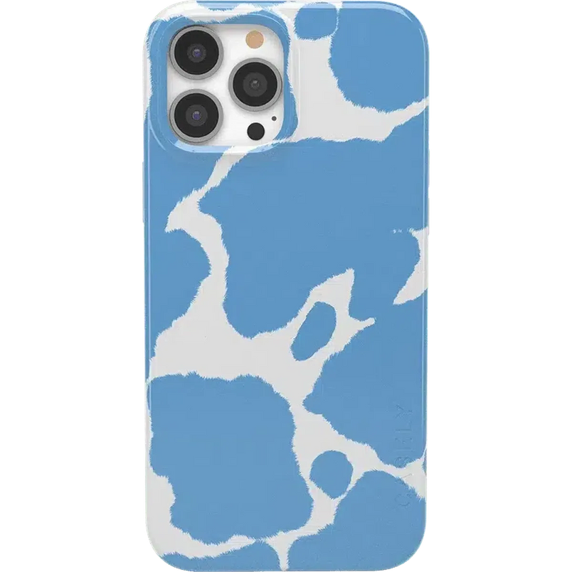 Current MOOd | Light Blue Cow Print Case iPhone Case get.casely Classic + MagSafe® iPhone 13 Pro Max