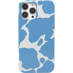 Current MOOd | Light Blue Cow Print Case iPhone Case get.casely Classic + MagSafe® iPhone 13 Pro Max