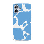 Current MOOd | Light Blue Cow Print Case iPhone Case get.casely Classic + MagSafe® iPhone 16 