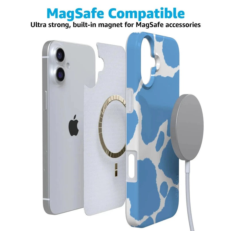 Current MOOd | Light Blue Cow Print Case iPhone Case get.casely 