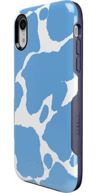 Current MOOd | Light Blue Cow Print Case iPhone Case get.casely 