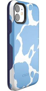 Current MOOd | Light Blue Cow Print Case iPhone Case get.casely 