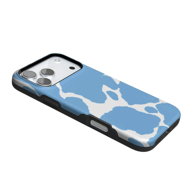 Current MOOd | Light Blue Cow Print Case iPhone Case get.casely 