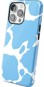 Current MOOd | Light Blue Cow Print Case iPhone Case get.casely 