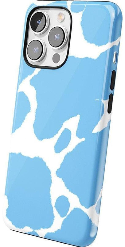 Current MOOd | Light Blue Cow Print Case iPhone Case get.casely 