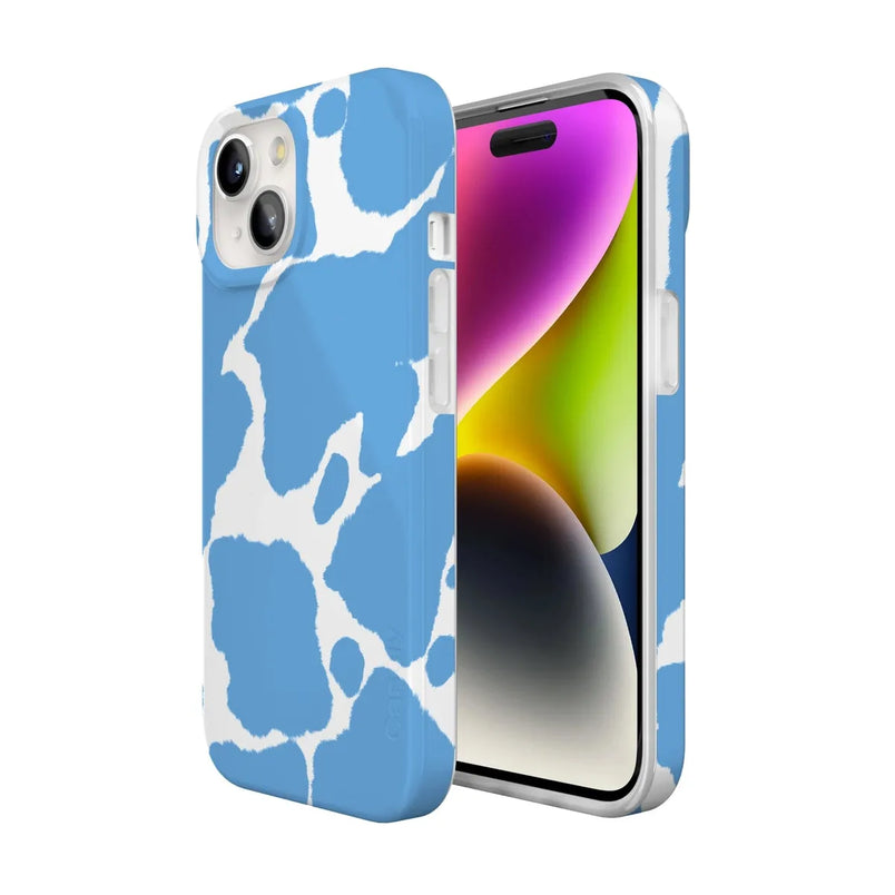 Current MOOd | Light Blue Cow Print Case iPhone Case get.casely 