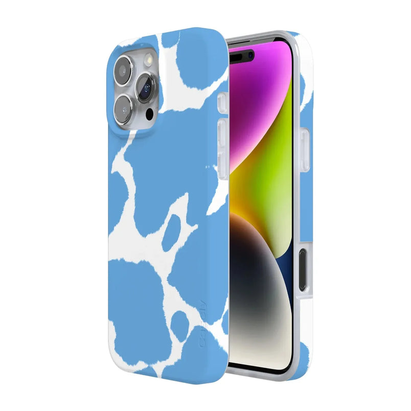 Current MOOd | Light Blue Cow Print Case iPhone Case get.casely 