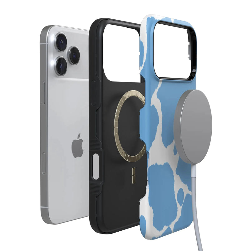 Current MOOd | Light Blue Cow Print Case iPhone Case get.casely 