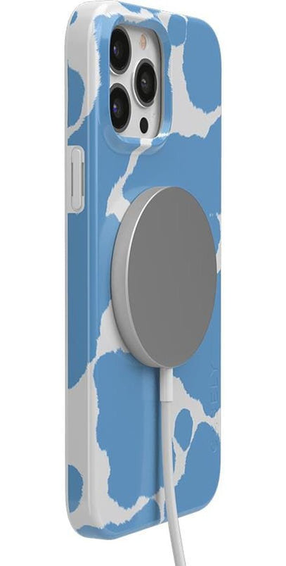 Current MOOd | Light Blue Cow Print Case iPhone Case get.casely 