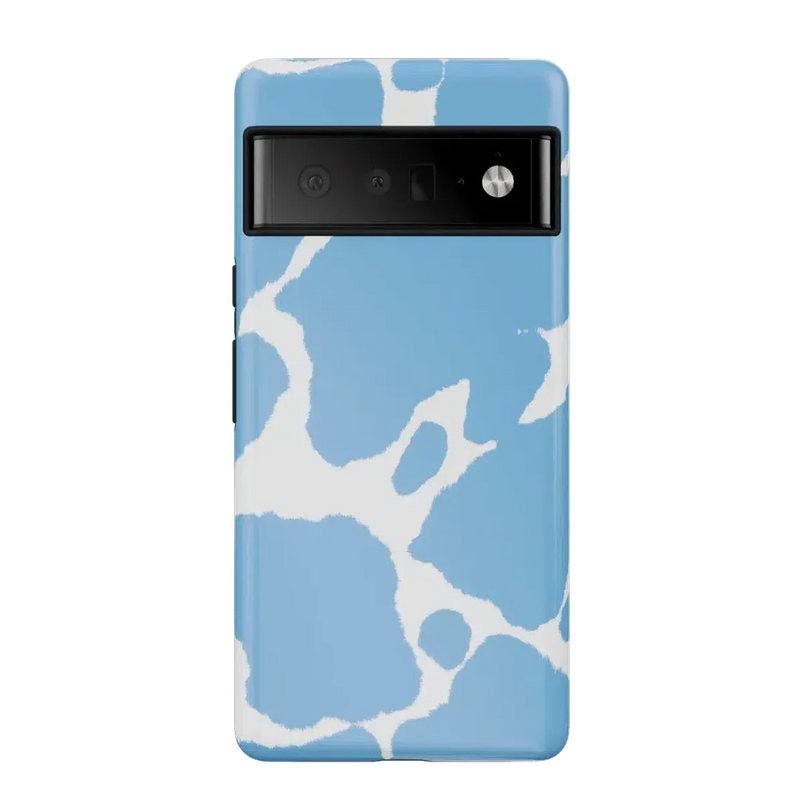 Current MOOd | Light Blue Cow Print Google Pixel Case Google Pixel Case Casetry Essential Google Pixel 6 Pro
