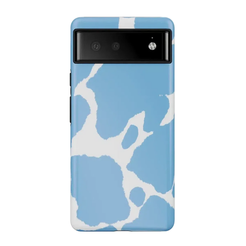 Current MOOd | Light Blue Cow Print Google Pixel Case Google Pixel Case Casetry Essential Google Pixel 6