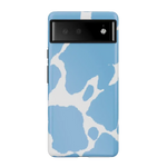 Current MOOd | Light Blue Cow Print Google Pixel Case Google Pixel Case Casetry Essential Google Pixel 6