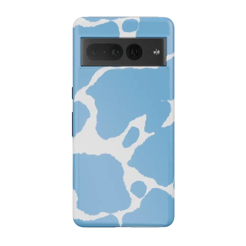Current MOOd | Light Blue Cow Print Google Pixel Case Google Pixel Case Casetry Essential Google Pixel 7 Pro